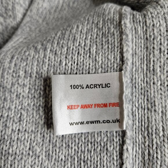 Edinburgh Woollen Mill (EWM) Gray/White Button-down Cardigan, women's M (14-16) - Picture 7 of 8